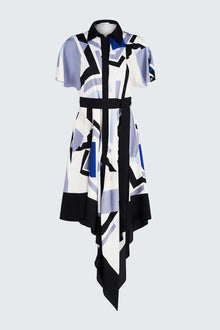 Halston | Hadley Dress In Crepe De Chine | Geometric Print