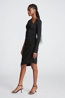 Halston | Skyler Dress In Knit Suiting | Black