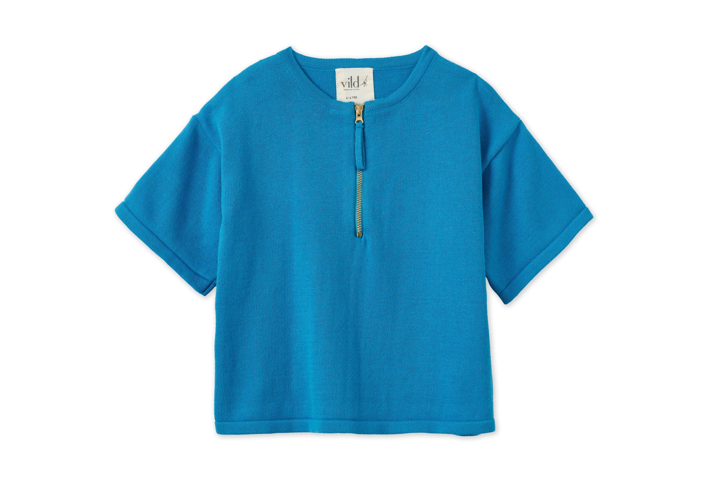 Organic Cotton Knit Relaxed Shirt | Archipelago Blue