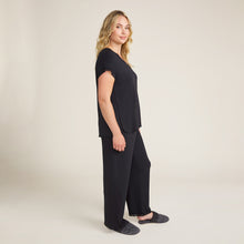 Luxe Milk Jersey Short Sleeve V-Neck Pj Set | Black