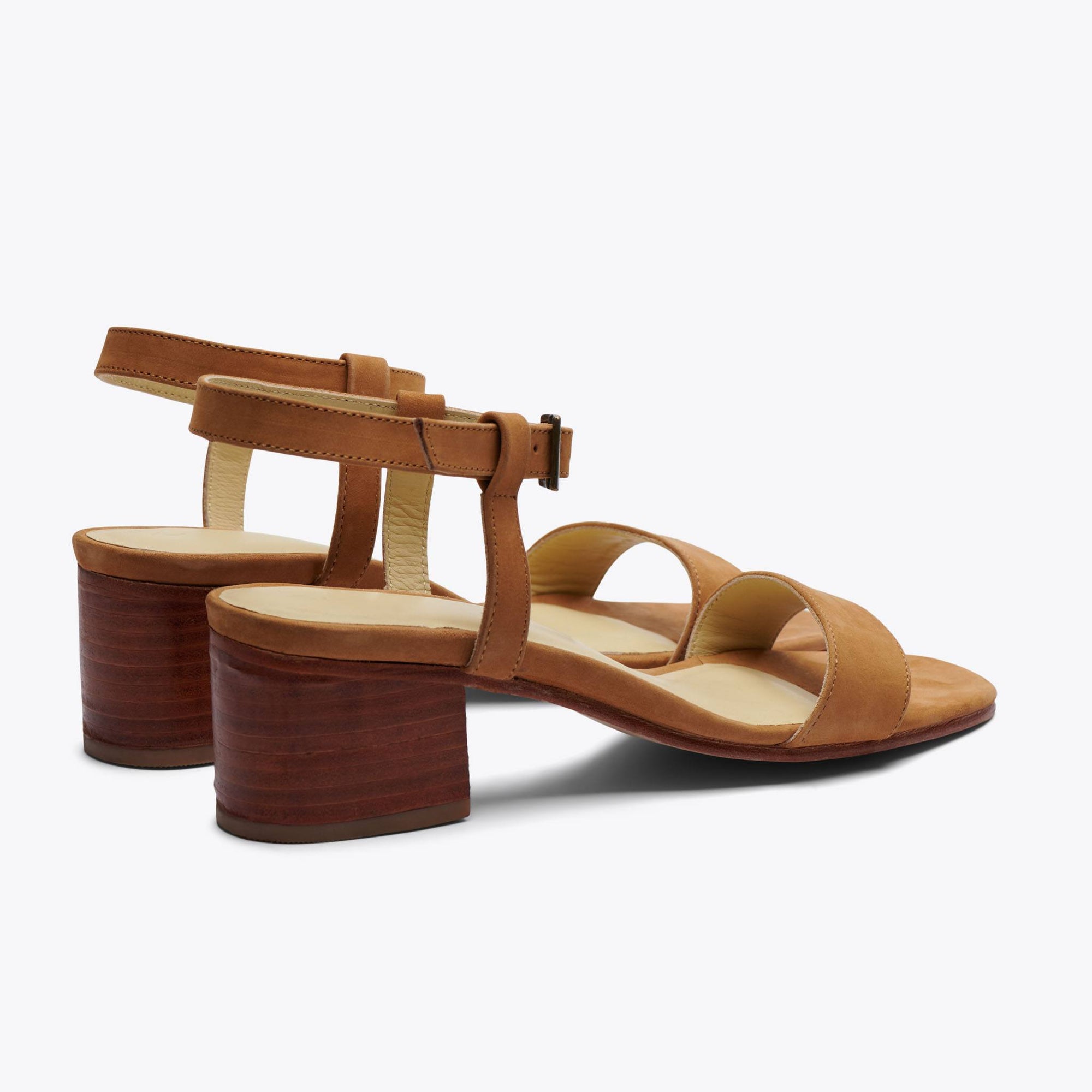 Lucia Block Heel Sandal Sand Women's Leather Sandal Nisolo