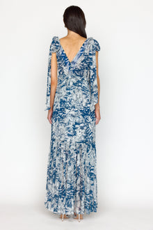 Misha Dress | Navy Lotus