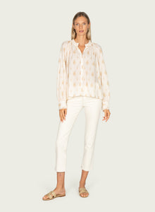 Lorien Top | Antique Creme x Gold Print