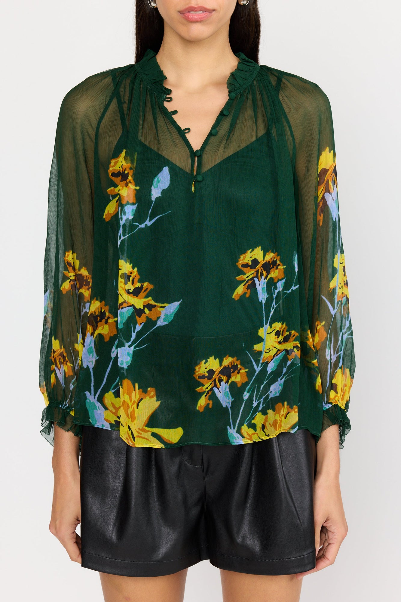 Karla Blouse | Green Orchid