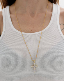 Posh Cross Necklace | Plated Gold