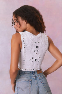 Womens | Cayman Embellished Bustier Top | True White