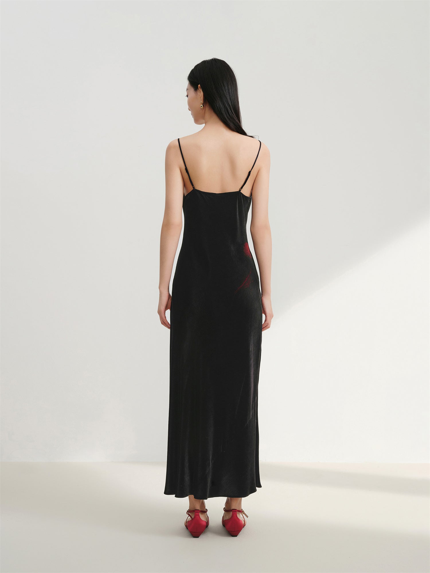 Silk Velvet Dress | Black