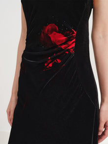 Silk Velvet Dress | Black