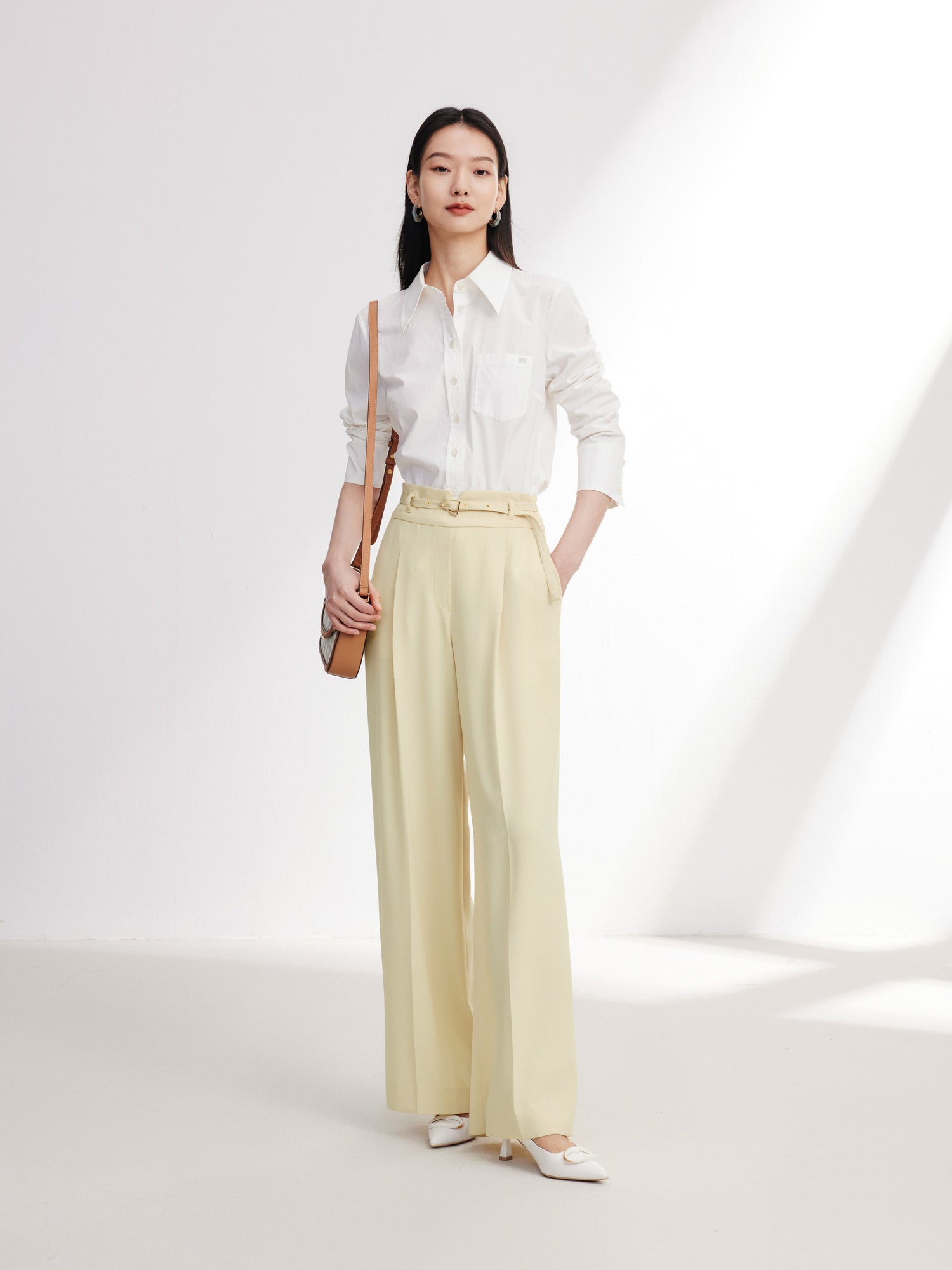 Acetate Commuter Relaxed-Fit Wide-Leg Pants | Green