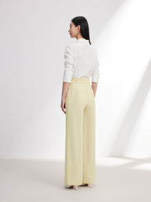 Acetate Commuter Relaxed-Fit Wide-Leg Pants | Green