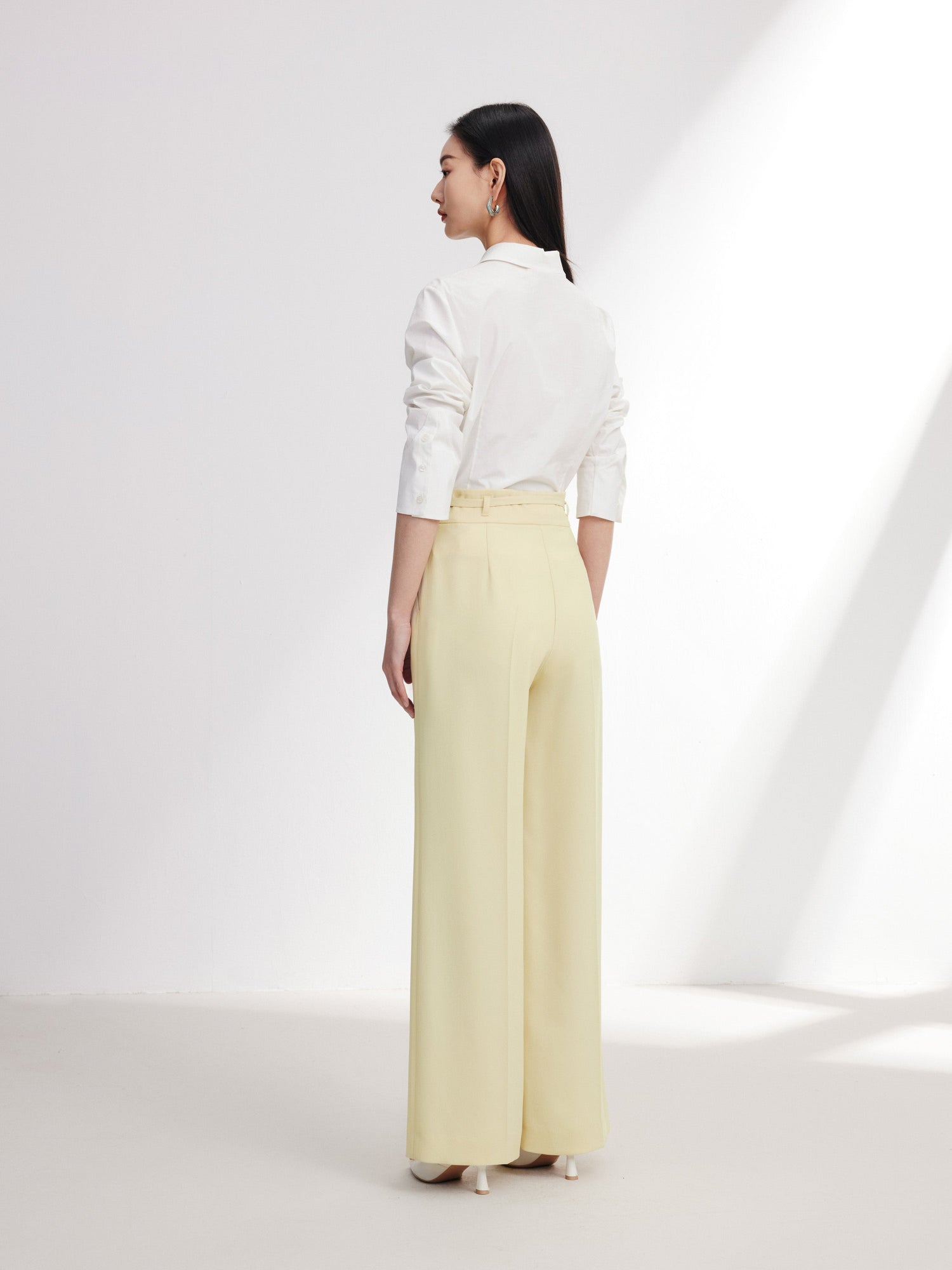 Acetate Commuter Relaxed-Fit Wide-Leg Pants | Green