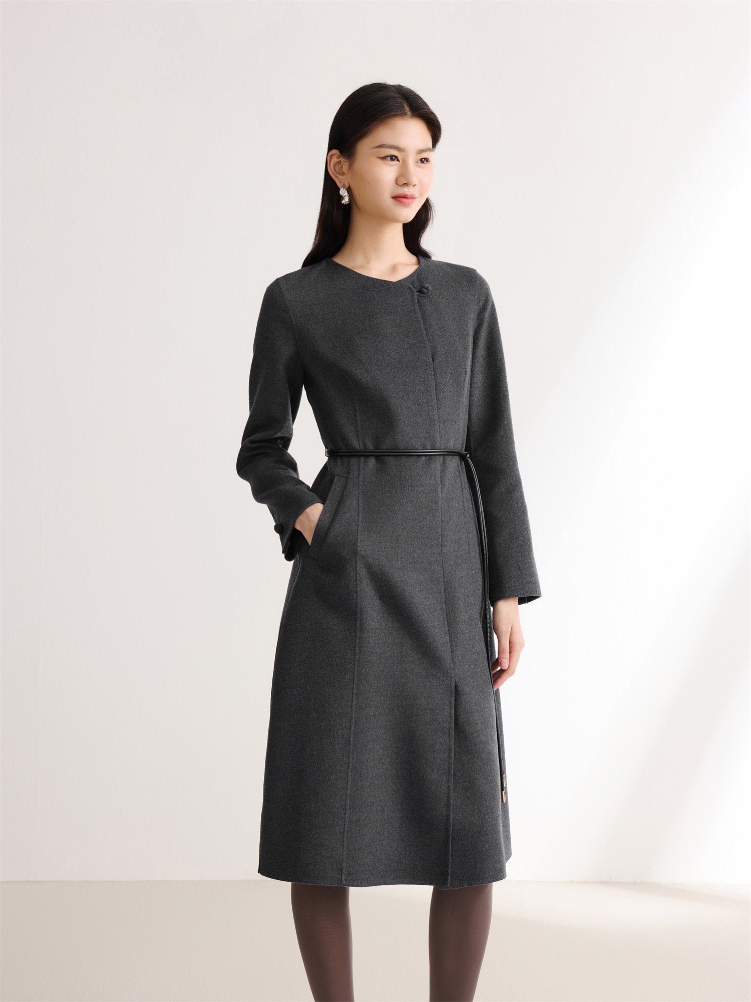 Double-Sided Wool Coat | Grey