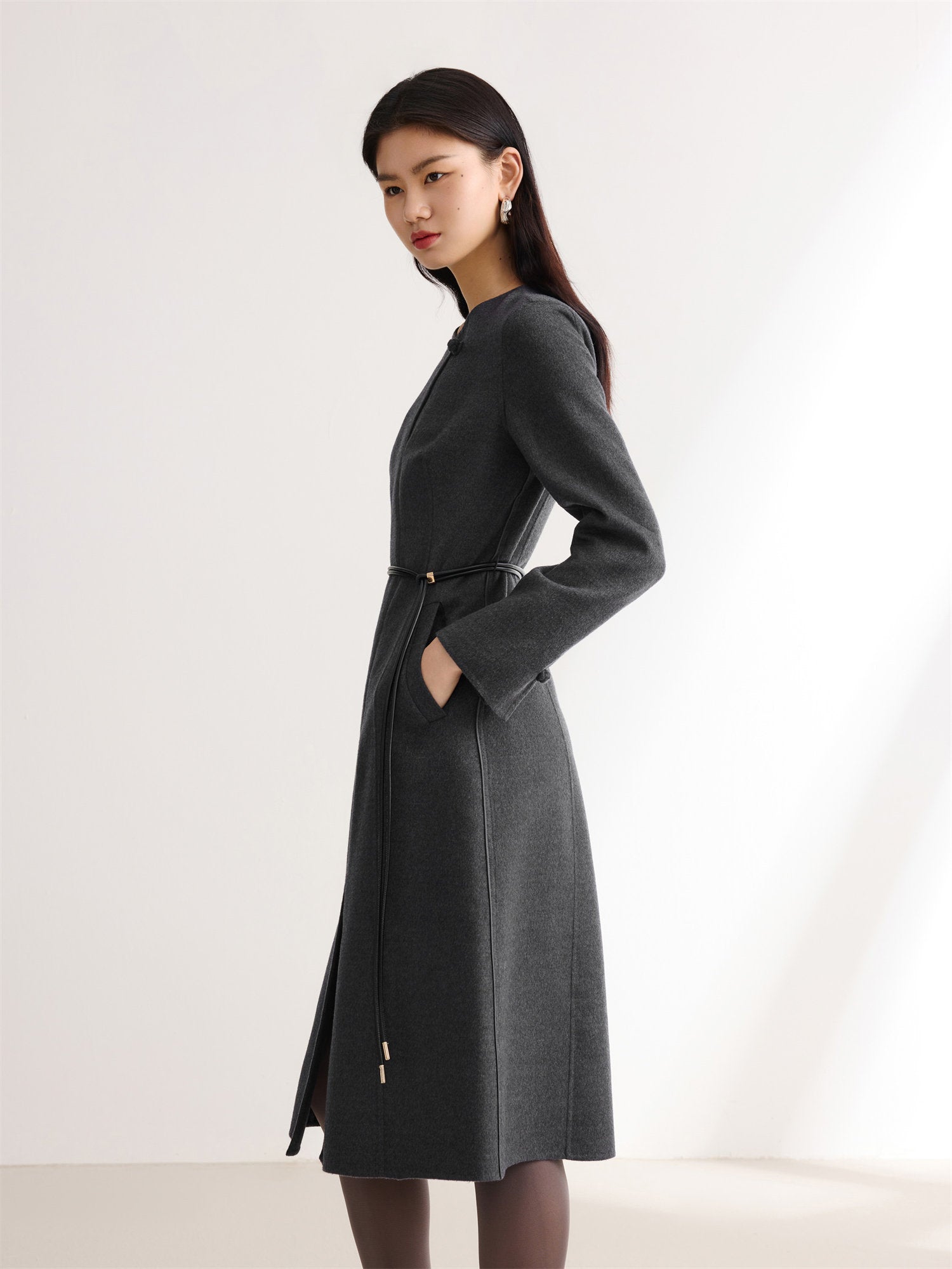Double-Sided Wool Coat | Grey