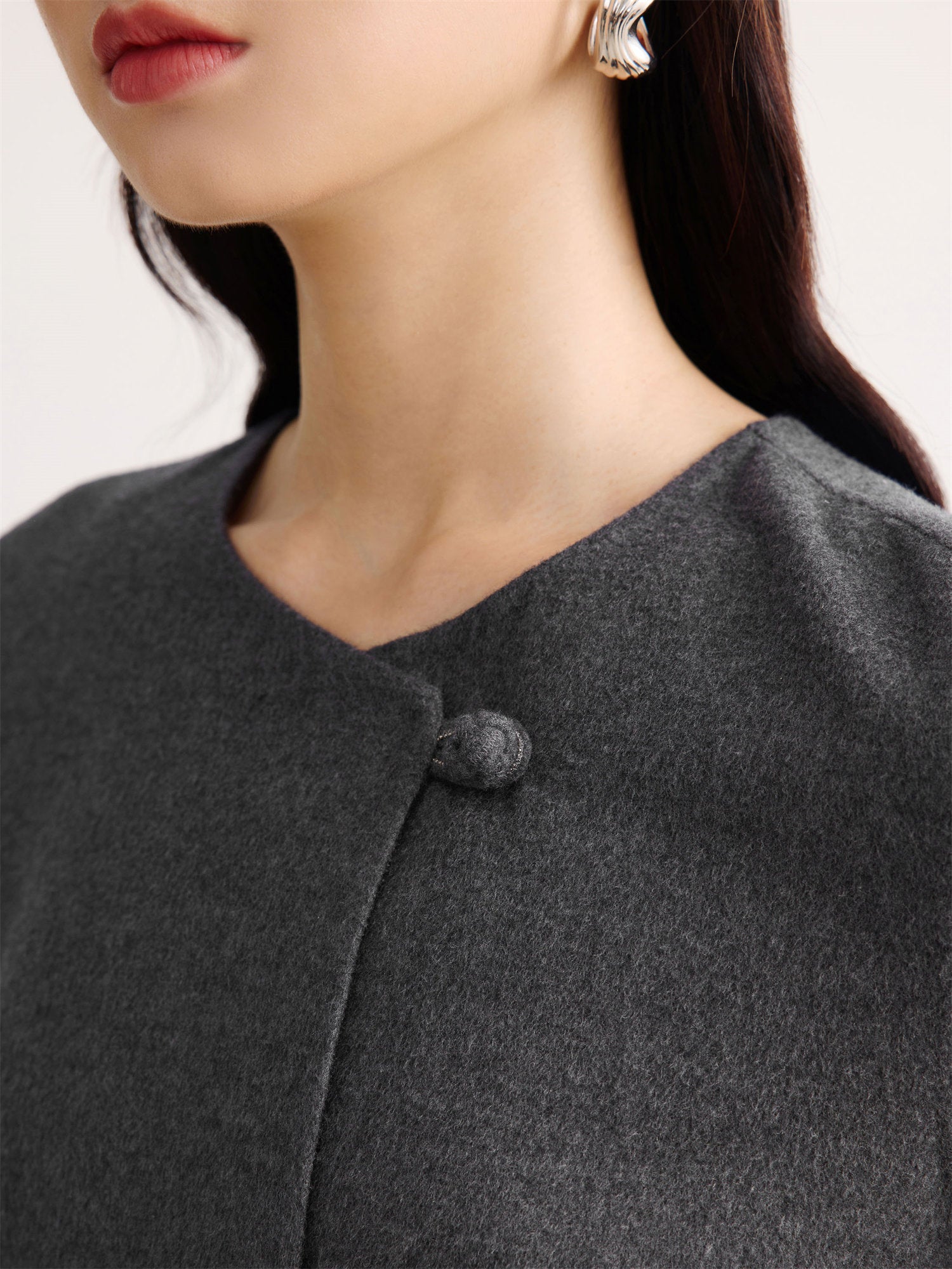 Double-Sided Wool Coat | Grey