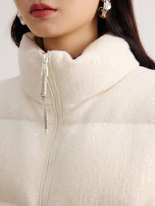Contrast Sleeve Hoodie | Cream