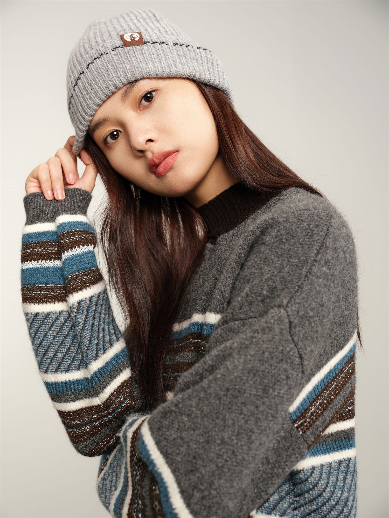Knit Round Neck Pullover | Grey