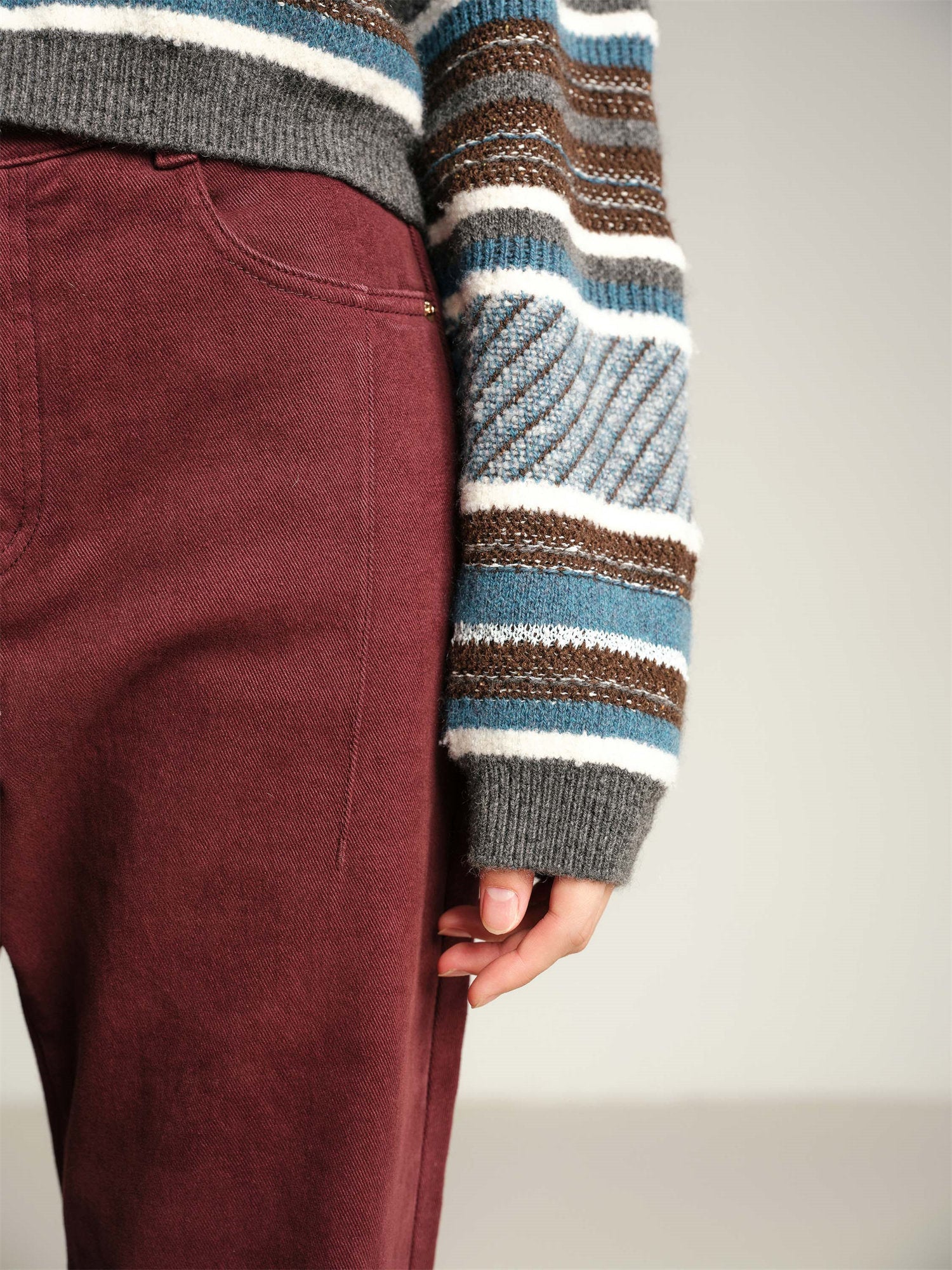 Knit Round Neck Pullover | Grey