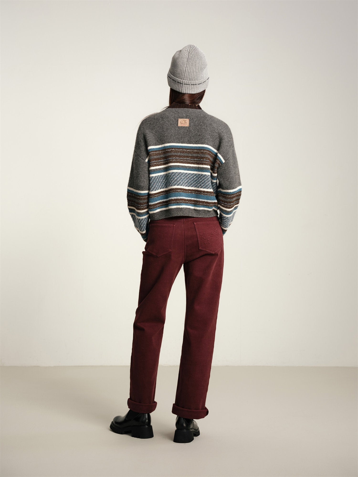 Knit Round Neck Pullover | Grey