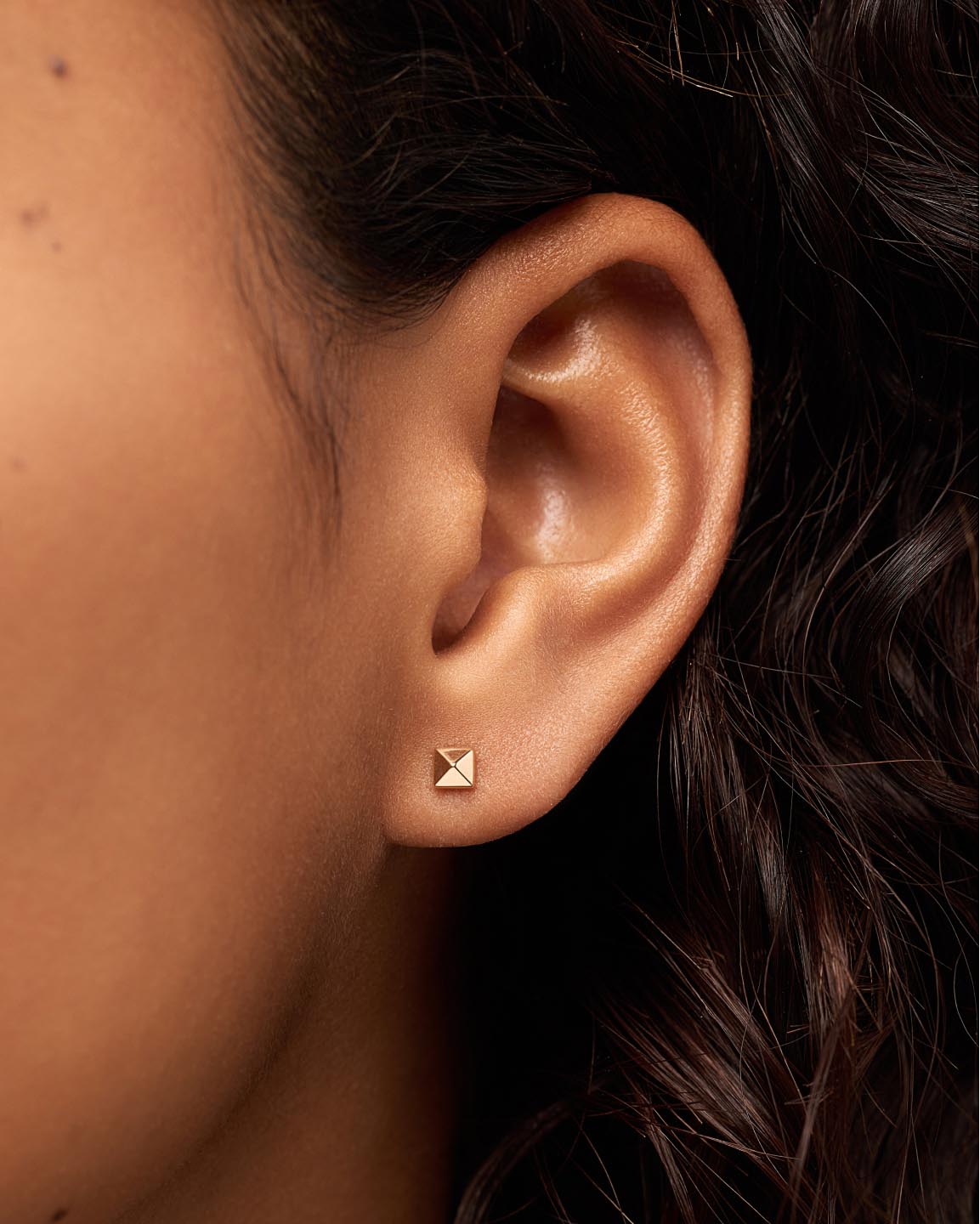 Pyramid Studs | 10K Solid Gold