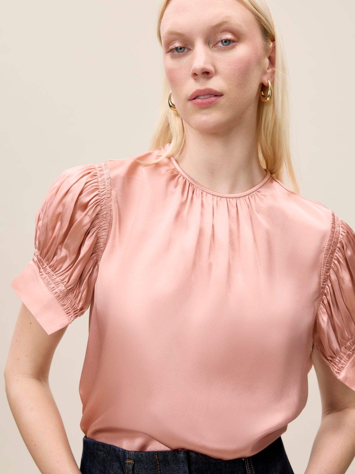 Short Sleeve Charm Blouse | Rhubarb