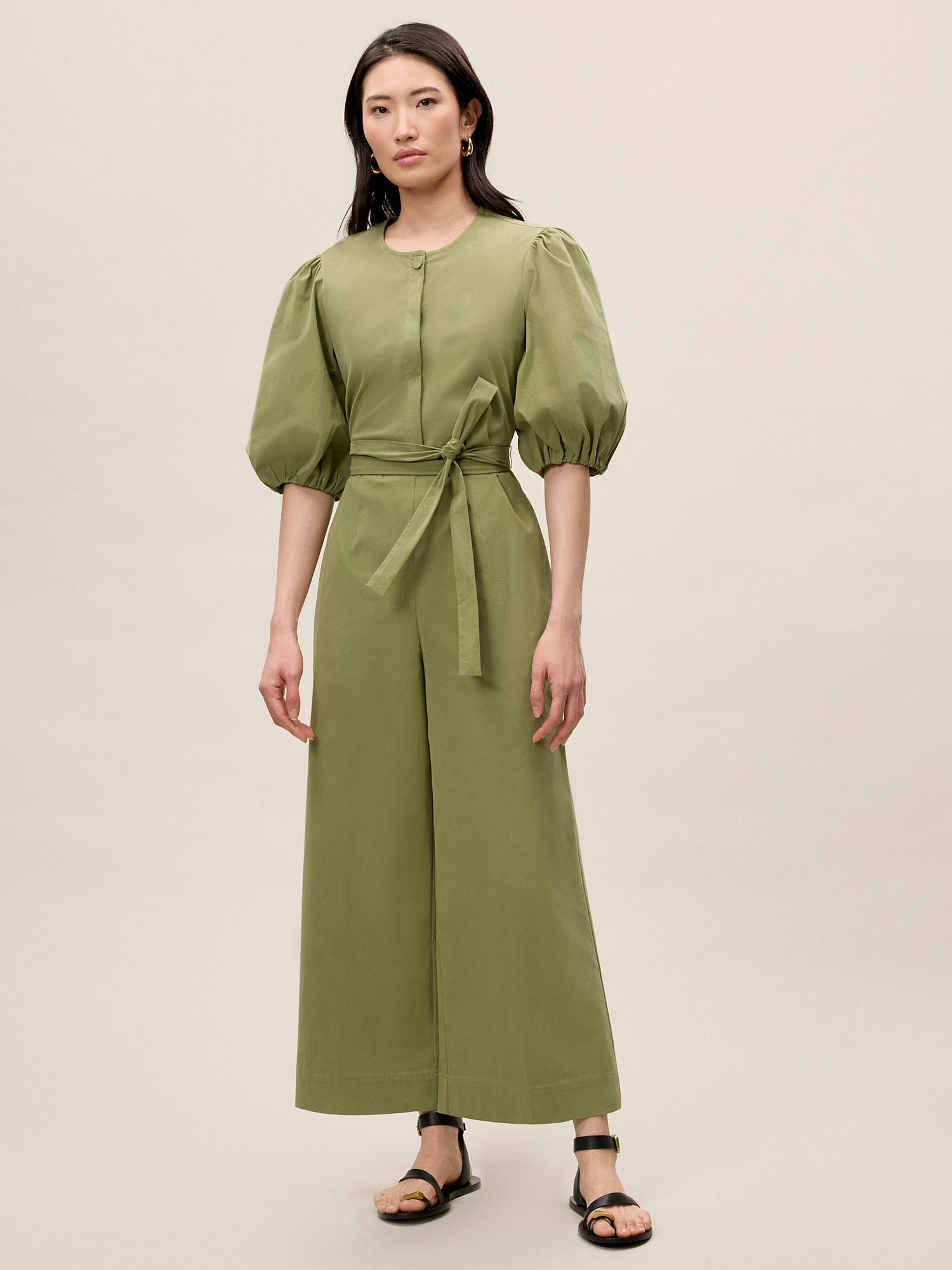 Lightweight Trench Jumpsuit | Olive
