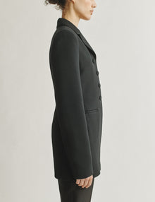 Womens | The Marlene Jacket in Structured Wool-Silk | Black