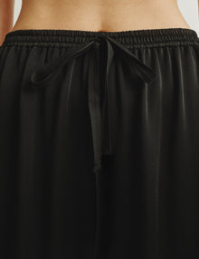 Womens | The Slouch Pants in Crepe-back Satin | Black