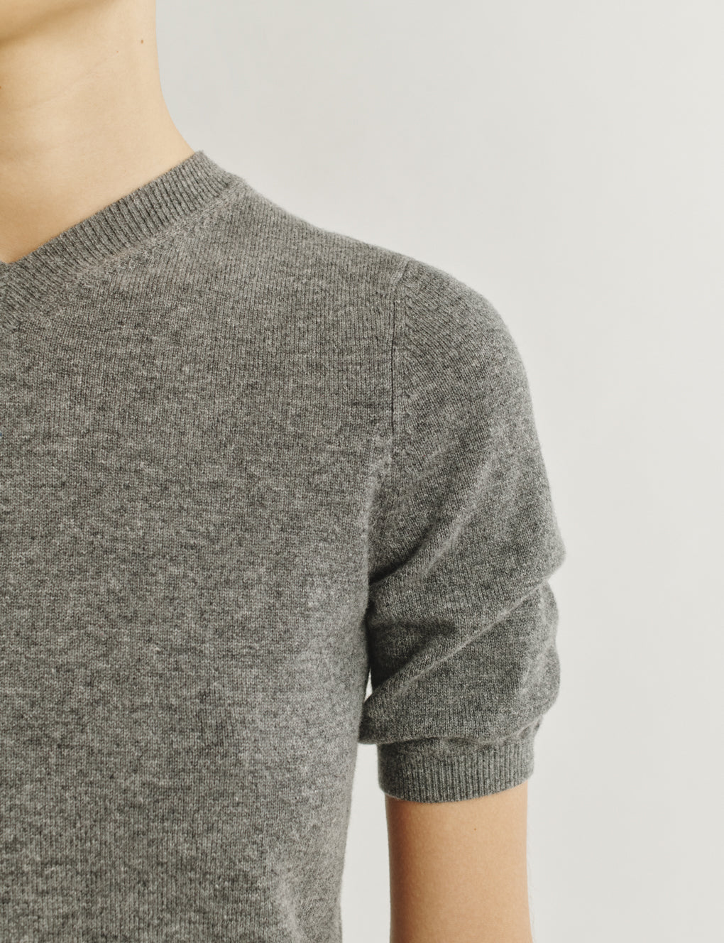 Womens | The Dez Sweater in Wool and Cashmere | Heather Grey