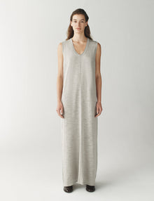 Womens | The Strata Dress in Striated Silk | Shale