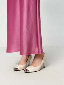 Iridescent Bias-Cut Acetate Skirt | Purple