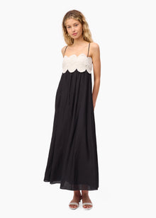 Iona Maxi Dress | Macadamia/Black