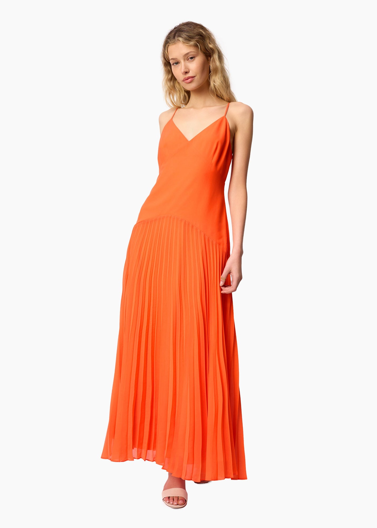 Jennelyn Chiffon Pleated Gown | Clementine