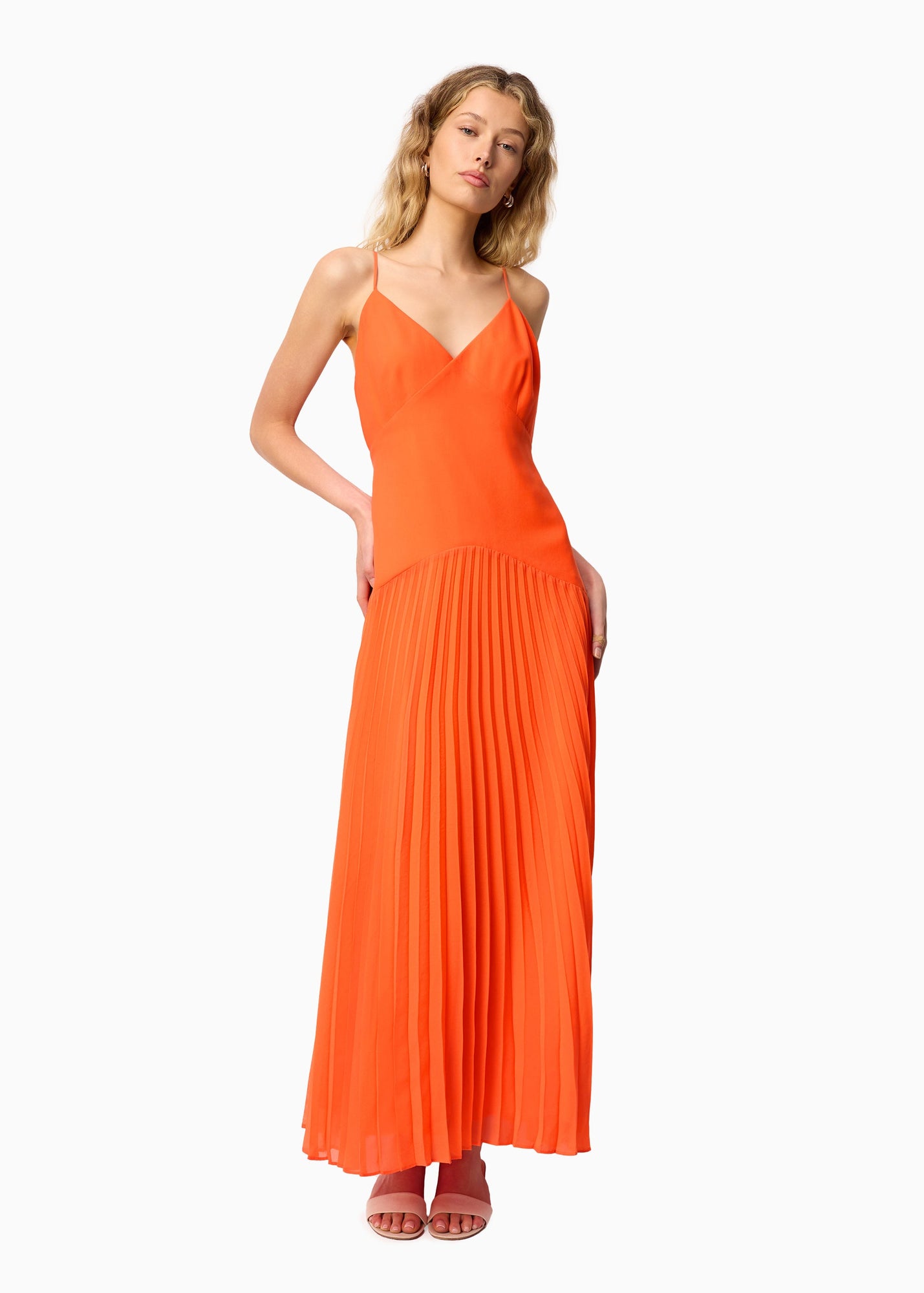 Jennelyn Chiffon Pleated Gown | Clementine