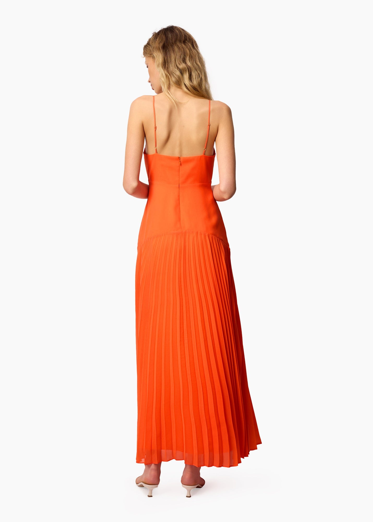 Jennelyn Chiffon Pleated Gown | Clementine