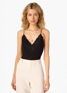 Amani Rib Knit Bodysuit | Black