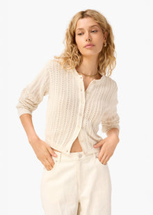 Dresden Cropped Cardigan | Macadamia