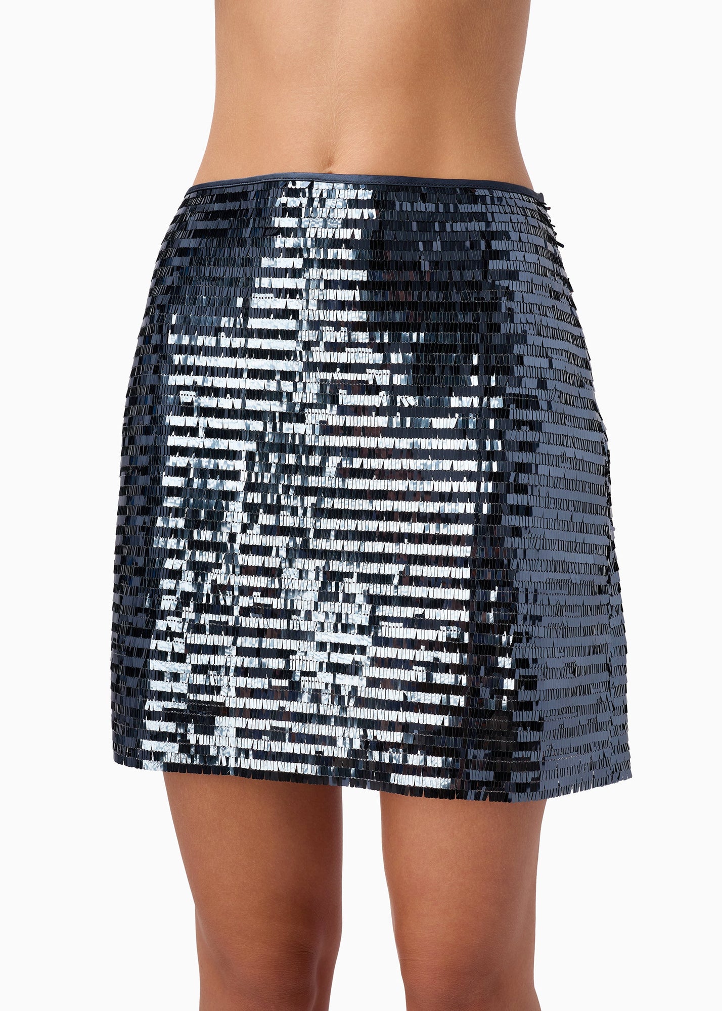 Fayruz Mid Rise Sequin Mini Skirt | Coal
