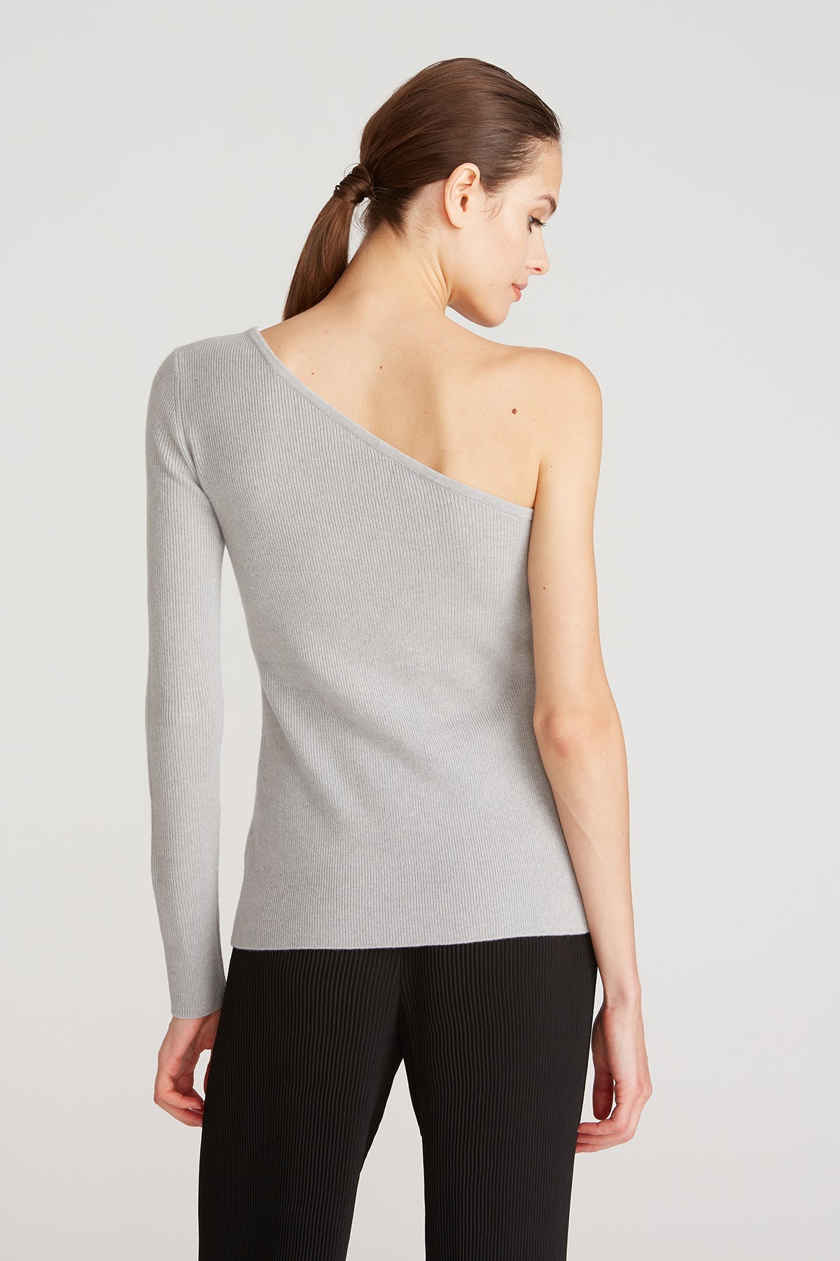 Halston | Aj One Shoulder Sweater | Dove Grey