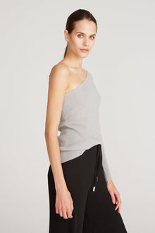 Halston | Aj One Shoulder Sweater | Dove Grey