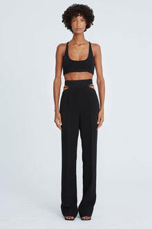 Halston | Gwen Crepe Scoop Neck Bralette | Black