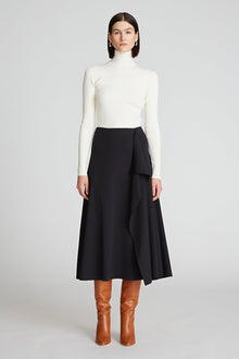 Halston | Ty Turtleneck In Matte Viscose | Ivory