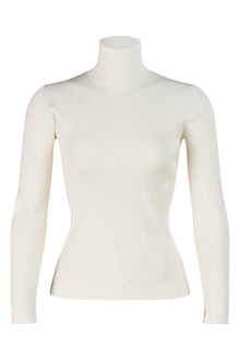 Halston | Ty Turtleneck In Matte Viscose | Ivory