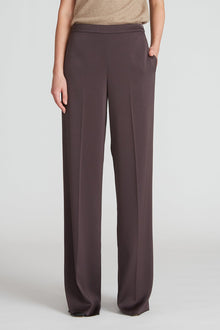 Halston | Aleah Crepe Back Satin Pant | Truffle