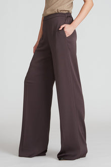Halston | Aleah Crepe Back Satin Pant | Truffle