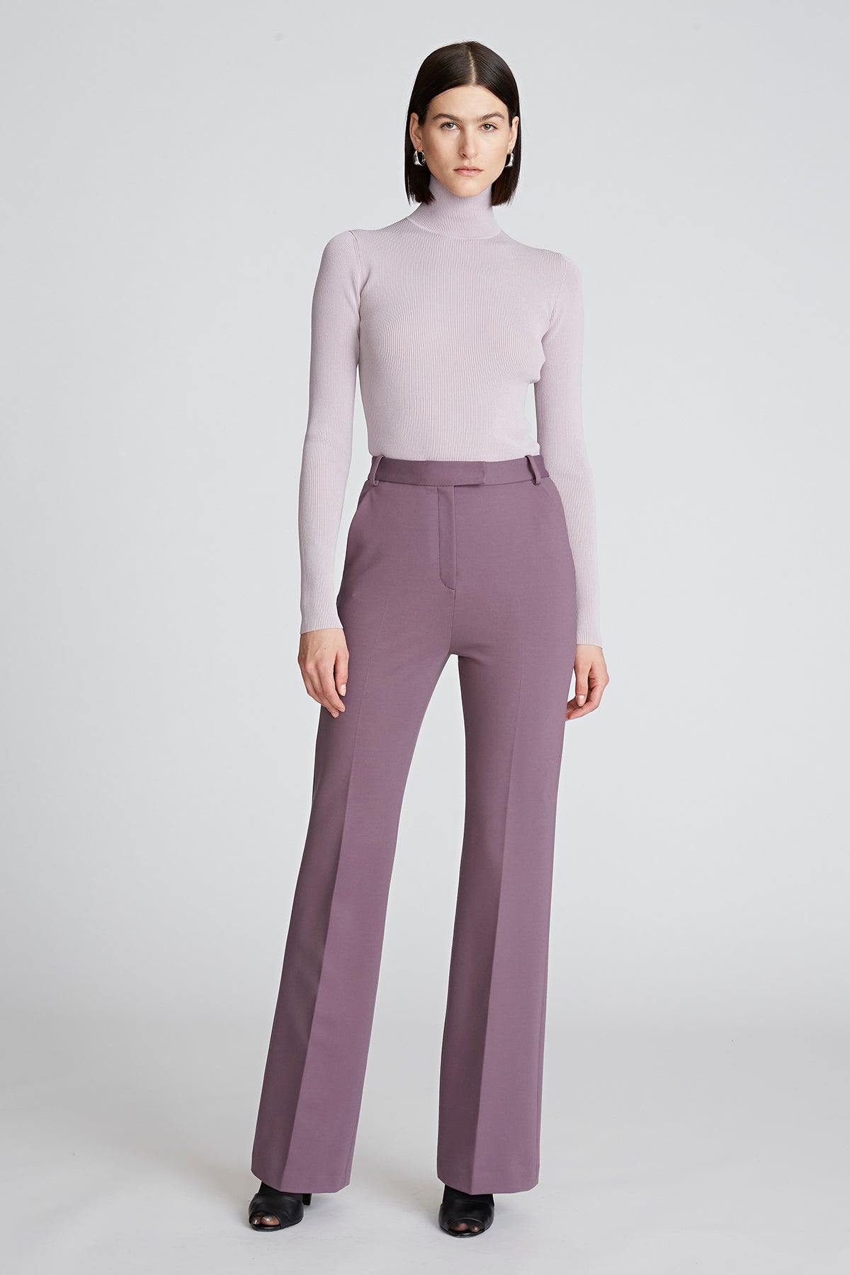 Halston | Kimia Trouser In Milano Jersey | Plum