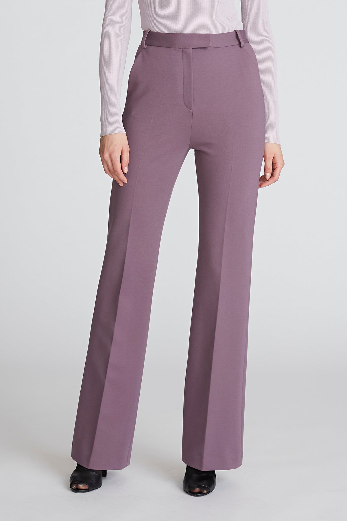 Halston | Kimia Trouser In Milano Jersey | Plum
