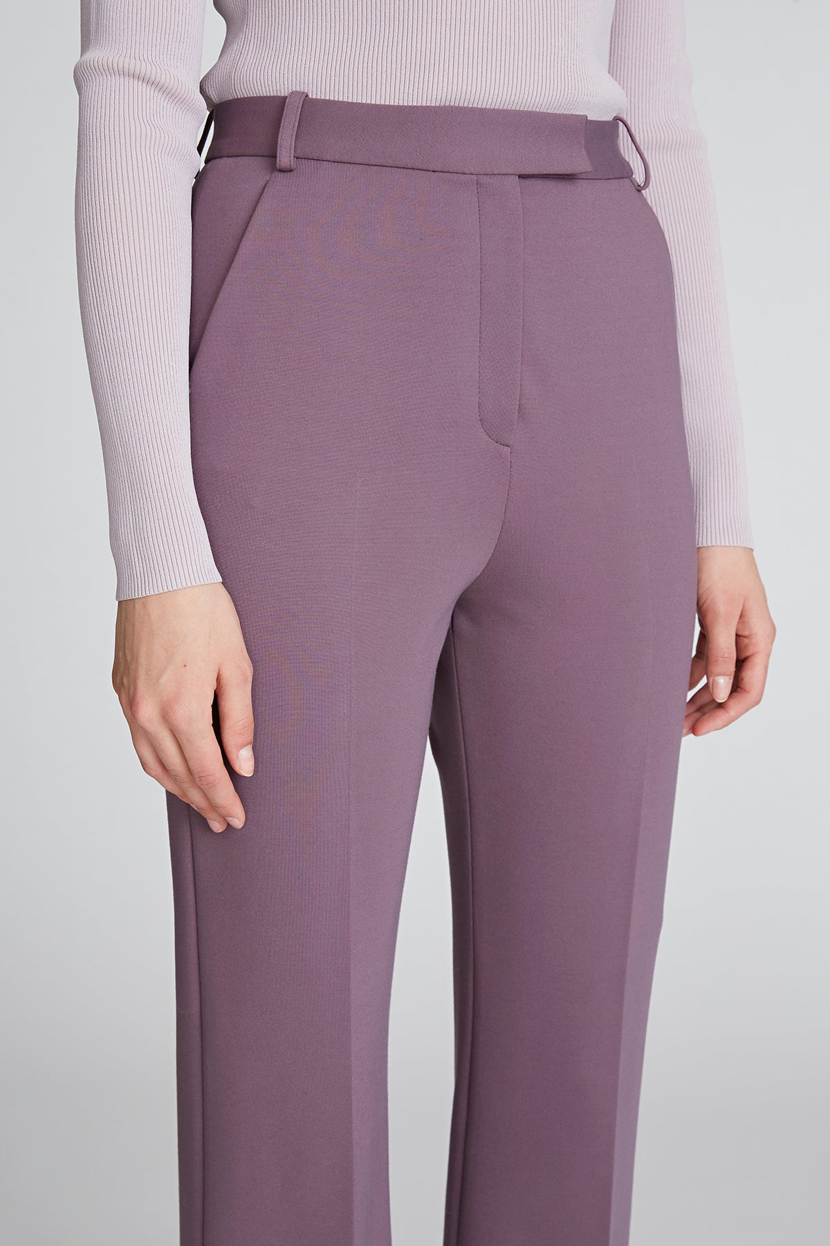 Halston | Kimia Trouser In Milano Jersey | Plum