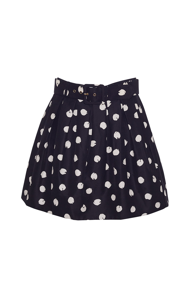 Tara Skirt | Spot Black Egret
