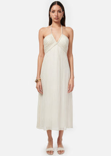 Sonoma Metallic Chiffon Dress | White