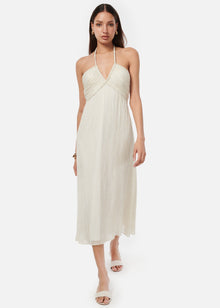 Sonoma Metallic Chiffon Dress | White